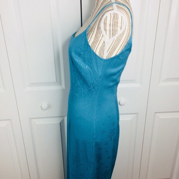 Nicole Miller teal sheath gown - Picture 6 of 13